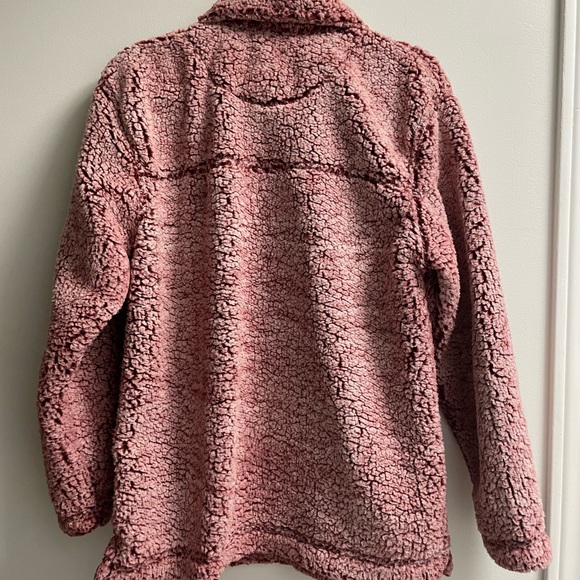 “I’d rather be with my dog” pink Sherpa quarter zip (size medium) - Picture 3 of 6